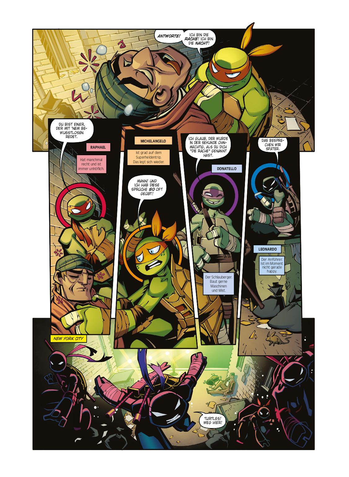 DC-Comic | BATMAN/TEENAGE MUTANT NINJA TURTLES ADVENTURES | Panini-Verlag | Details aus dem Inhalt