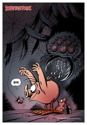 Schweinevogel Cartoon Halloween