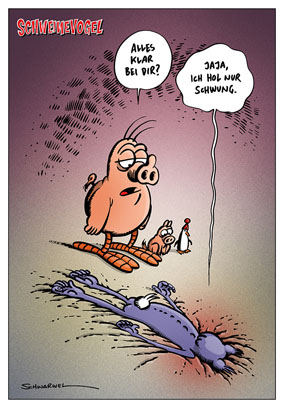 Schweinevogel Cartoon Neues Jahr