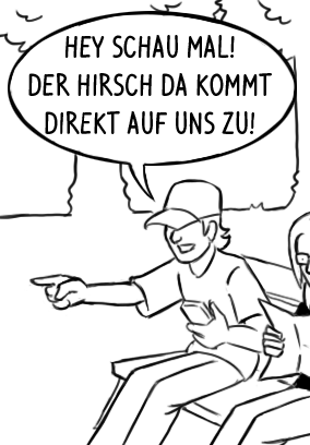 Er kommt direkt auf uns zu