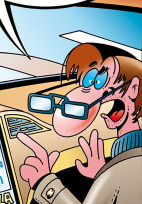 Cartoon von Stefan Bayer: Beifahrer