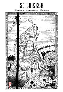 Inktober 2018 - 5: Chicken