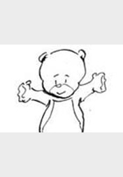 Teddy und Dose: happy the bear