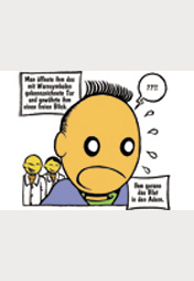 Die blaurote Luftmatratze