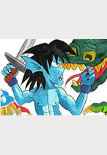 Goblin Versus Drache