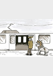 Ranger und Löwe: Öffentlich fahren nervt!