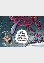 Schweinevogel Cartoon Weihnachten