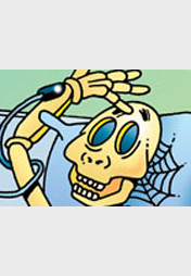 Cartoon von Stefan Bayer: Kranke Männer jammern nicht!