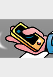 Cartoon von Stefan Bayer: Facebook-App für Handys