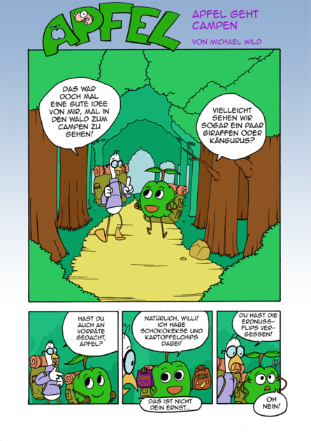 Apfel geht Campen