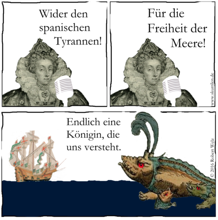 Sir Francis Drake Reloaded - Fantasy-Satire 18 - gratis auf www.skurrilen.de