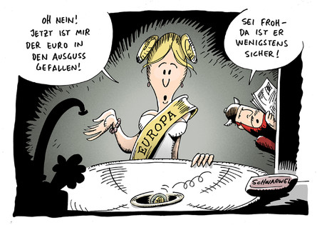 Der Euro fällt, Euro-Zone in der Krise