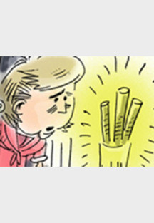 Weihnachtskarikatur Brennstäbe