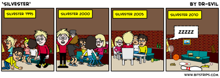 Silvester in Wandel der Zeit