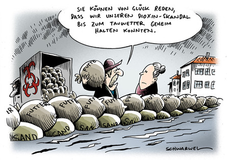 Überschwemmung und Dioxin-Skandal