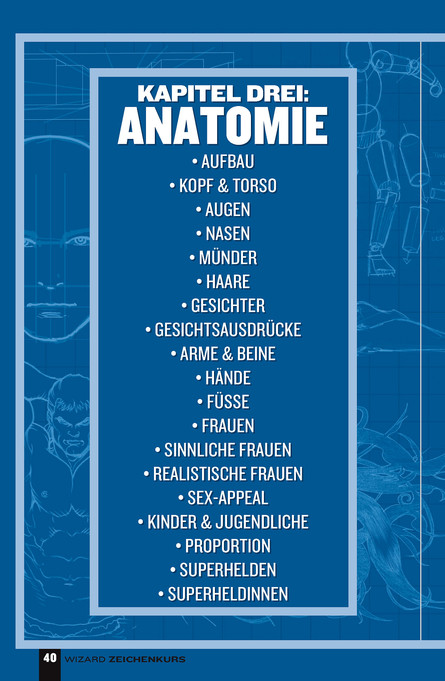 Zeichenkurs: Anatomie; Aufbau
