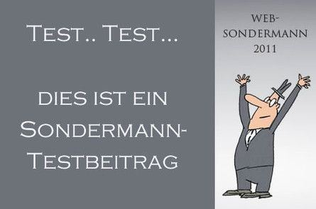 Die Vorrunde zum Web-Sondermann 2011 ist eröffnet!