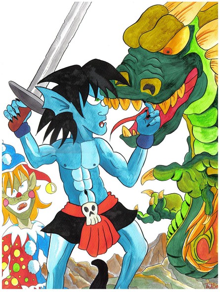 Goblin Versus Drache