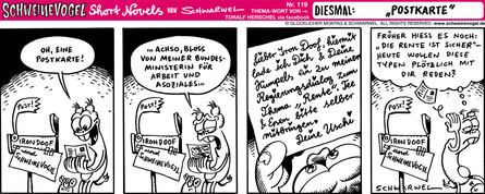 Schweinevogel Postkarte