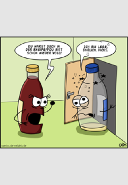 Wie eine Flasche leer