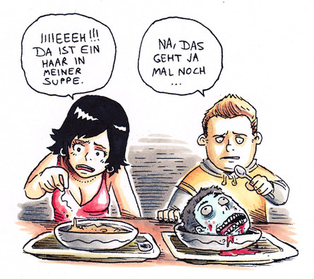 Haar in der Suppe