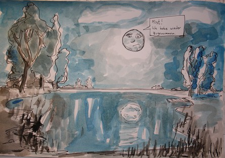 Mond in Sorge