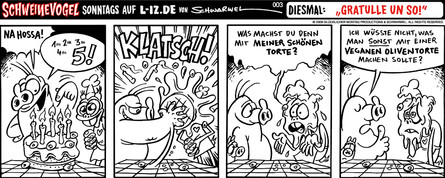 Schweinevogel 003 - "Gratulle un so!"