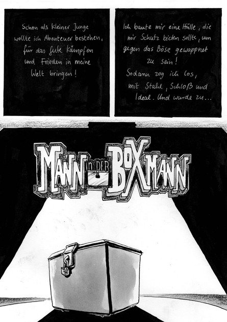 Mann in der Box Mann